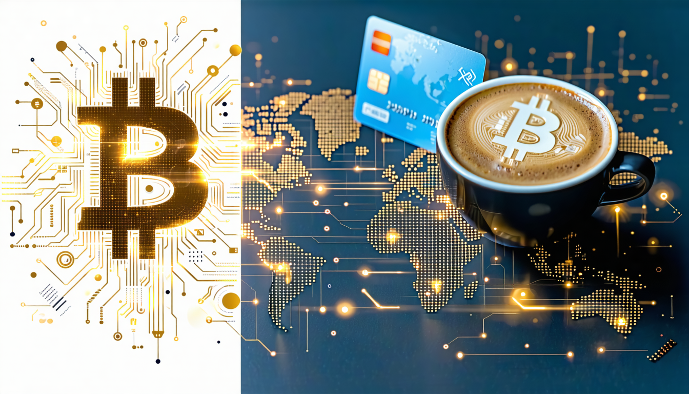 Биткоин обогнал Visa по объёму расчётов, но не для покупки кофе